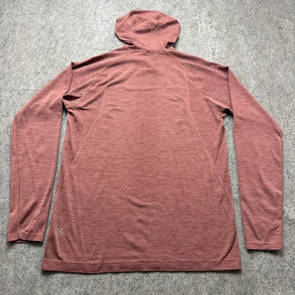 Lululemon Hoodie Women's L Red Lightweight Nylon Performance Pullover Stretch - Picture 8 of 15